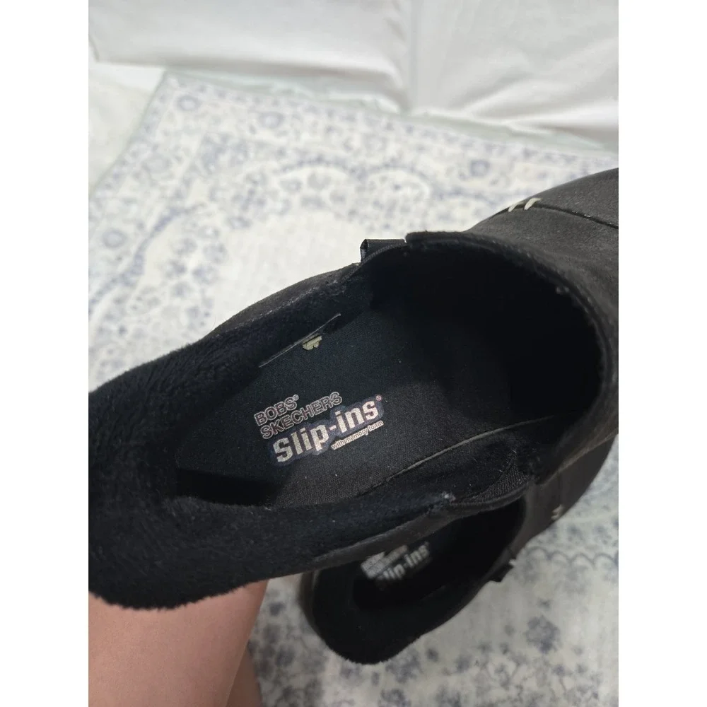 Skechers Hands Free Slip-ins BOBS Skipper Wave Stay Snug Women's 8.5 Black